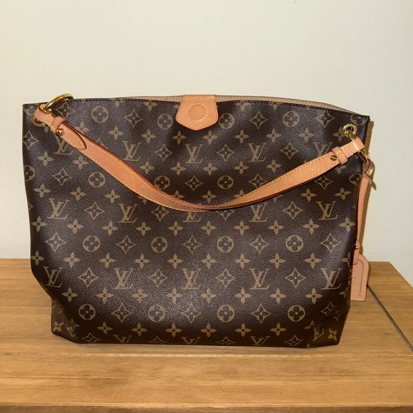 Louis Vuitton Graceful MM Beige Purse - Picture 1 of 5